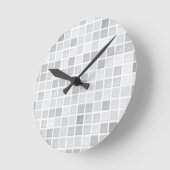 Graues Fliesen-Muster Runde Wanduhr (Winkel)