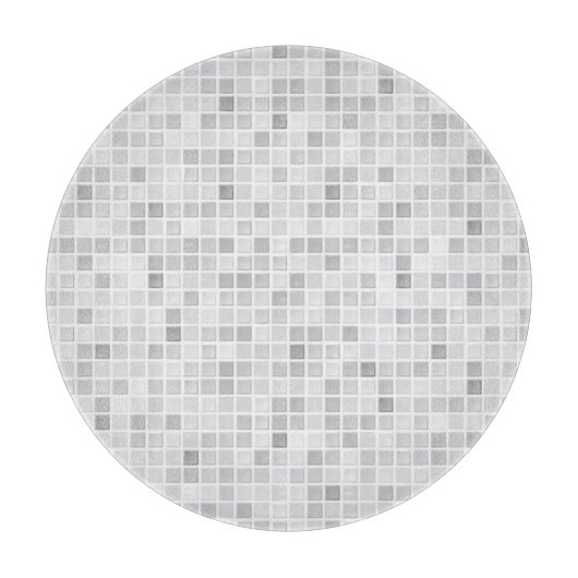 Graues Fliesen-Muster Schneidebrett (Vorderseite)