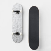 Graues Fliesen-Muster Skateboard (Vorderseite)
