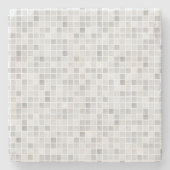 Graues Fliesen-Muster Steinuntersetzer (Vorderseite)