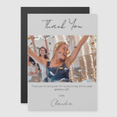 Graues Foto dank Magnetkarte (Vorne/Hinten)