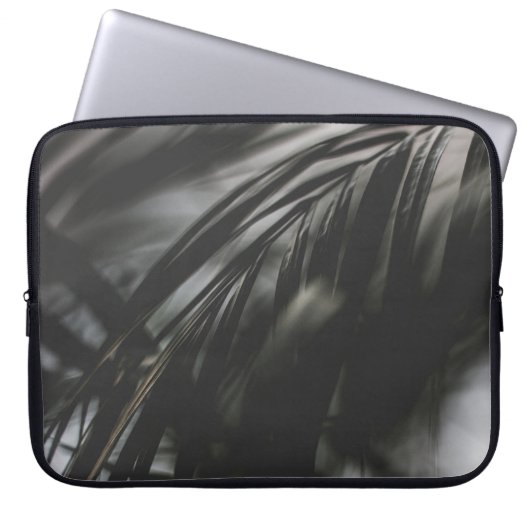 GRAUES FOTO DER PFLANZE BLÄTTER LAPTOPSCHUTZHÜLLE (Vorderseite)