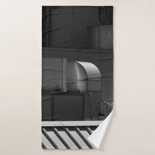 GRAUES FOTO EINES ZUGES BADEHANDTUCH (Badehandtuch)