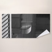 GRAUES FOTO EINES ZUGES BADEHANDTUCH (Badehandtuch)