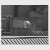 GRAUES FOTO EINES ZUGES GESCHENKPAPIER (Flach)