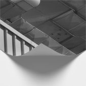 GRAUES FOTO EINES ZUGES GESCHENKPAPIER (Ecke)
