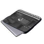 GRAUES FOTO EINES ZUGES LAPTOPSCHUTZHÜLLE (Vorne Knopf)