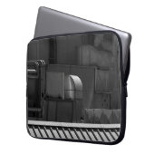 GRAUES FOTO EINES ZUGES LAPTOPSCHUTZHÜLLE (Vorderseite Links)