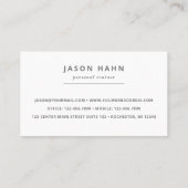 Graues Foto für Personal Trainer Visitenkarte (Rückseite)