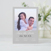 Graues Foto Vertikal - 3x5 Save the Date (Stehend Vorderseite)
