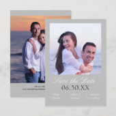 Graues Foto Vertikal - 3x5 Save the Date (Vorne/Hinten)