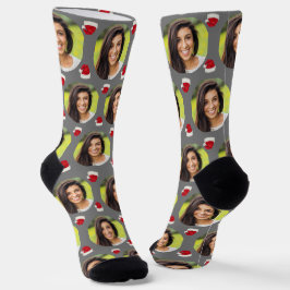 Graues Foto von Girlfriend For Boyfriend Christmas Socken