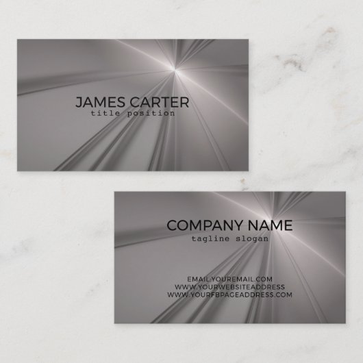 Graues Fraktal Visitenkarte (Vorne/Hinten)