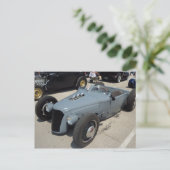 Graues Frisierte Auto Postkarte (Stehend Vorderseite)
