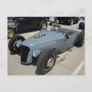 Graues Frisierte Auto Postkarte