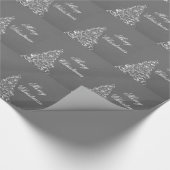 Graues Funkelnd Urlaubspapier Geschenkpapier (Ecke)