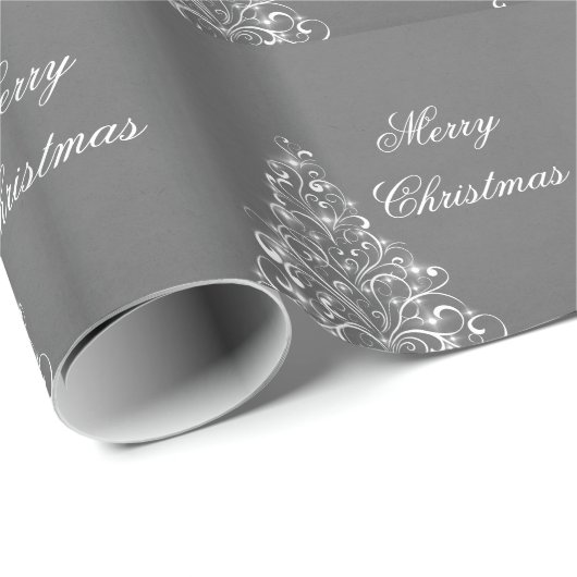 Graues Funkelnd Urlaubspapier Geschenkpapier (Rolleneckpunkt)