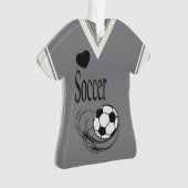 Graues Fußball-Shirt Ornament (Vorderseite)
