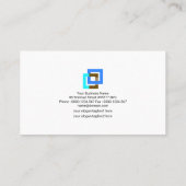 Graues Gebäude blockiert rote Visitenkarte (Rückseite)