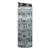 Graues Gebäude Thermosbecher (Nach rechts gedreht)