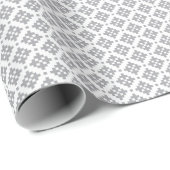 Graues Gebirgsmuster - Hmong Wrapping Paper Geschenkpapier (Rolleneckpunkt)
