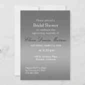 Graues Gelb des Bogen-Band-u. Spitze-Brautparty Einladung (Rückseite)