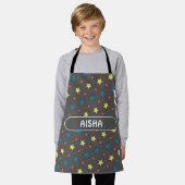 Graues gelbes Minimalmuster Schürze (Getragen)