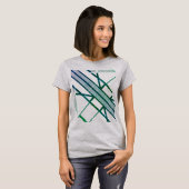 Graues Gemustert geometrisches, diagonales MCM-Aus T-Shirt (Vorne ganz)