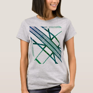 Graues Gemustert geometrisches, diagonales MCM-Aus T-Shirt