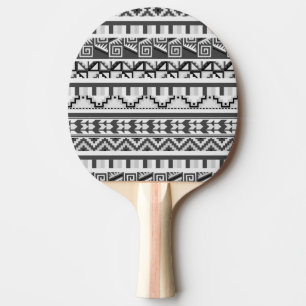 Graues geometrisches abstraktes aztekisches tischtennis schläger