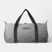 Graues geometrisches Maschenmuster Duffle Bag (Vorderseite)