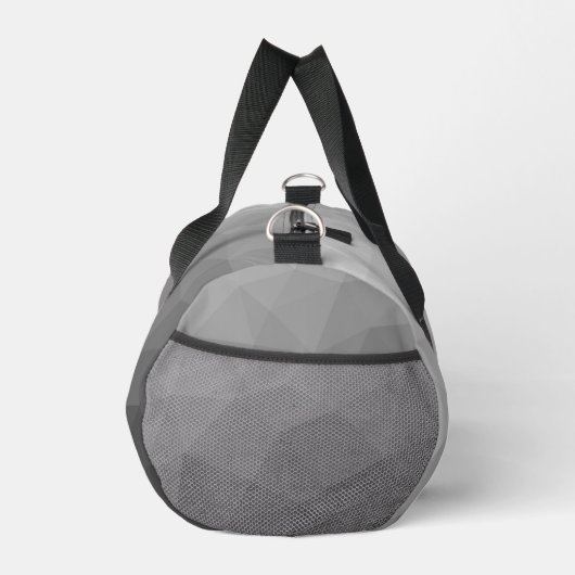Graues geometrisches Maschenmuster Duffle Bag (Rechts)