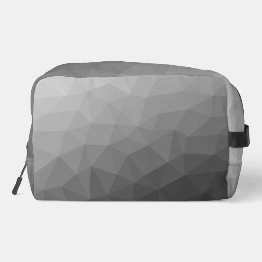 Graues geometrisches Maschenmuster Waschbeutel (Rückseite)