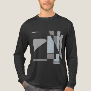 Graues geometrisches MCM-inspiriertes Abstraktes K Tri-Blend Shirt