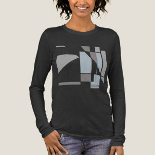 Graues geometrisches MCM-inspiriertes Abstraktes K Tri-Blend Shirt