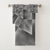 Graues geometrisches Muster Badhandtuch Set (Insitu)