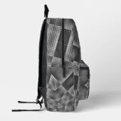 Graues geometrisches Muster Bedruckter Rucksack (Links)