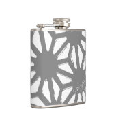 Graues geometrisches Muster Flachmann (Rechts)