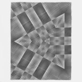 Graues geometrisches Muster Fleecedecke (Vorderseite)