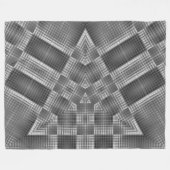 Graues geometrisches Muster Fleecedecke (Vorderseite (Horizontal))