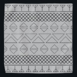 Graues geometrisches Muster für Druckvorlagen Halstuch<br><div class="desc">Trendy graue geometrische Druckmuster Haustierbandana. Schwarzer Druck auf grauem Hintergrund.</div>