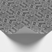 Graues geometrisches Muster Geschenkpapier (Ecke)