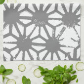 Graues geometrisches Muster Geschirrtuch (Gefaltet)