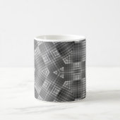 Graues geometrisches Muster Kaffeetasse (Mittel)