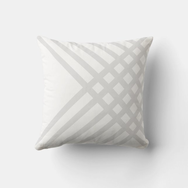 Graues geometrisches Muster Kissen (Rückseite)