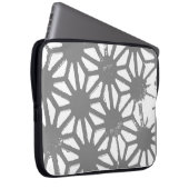 Graues geometrisches Muster Laptopschutzhülle (Vorne Rechts)