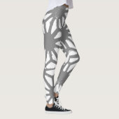 Graues geometrisches Muster Leggings (Rechts)