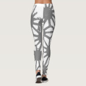 Graues geometrisches Muster Leggings (Rückseite)