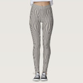 graues geometrisches Muster Leggings (Vorderseite)