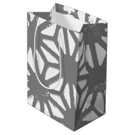 Graues geometrisches Muster Mittlere Geschenktüte